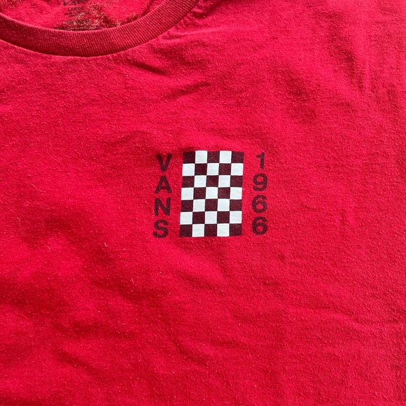 🏁VANS🏁 Graphic Tee Red Checkered - Size L Mens - Picture 3 of 5
